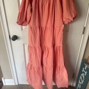 XXL Universal Thread Peach Ruffled tiered dress